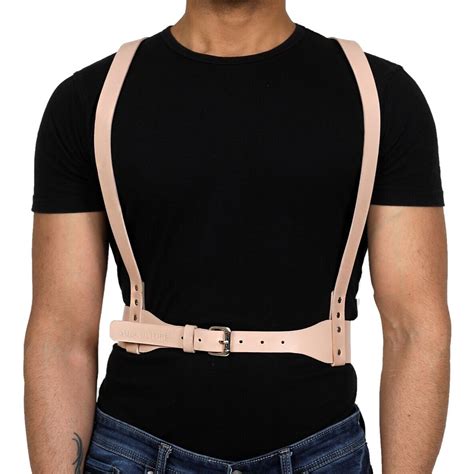 Leather Shoulder Suspender Harness Subculture