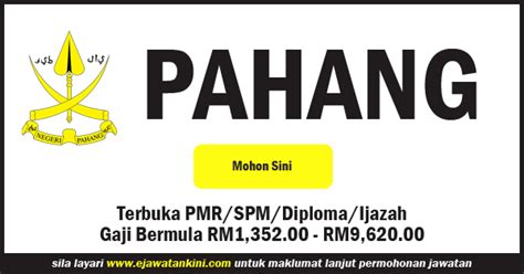 Jawatan kosong 2020 (kerajaan & swasta). Jawatan Kosong 2019 di Negeri Pahang Darul Makmur - Tetap ...