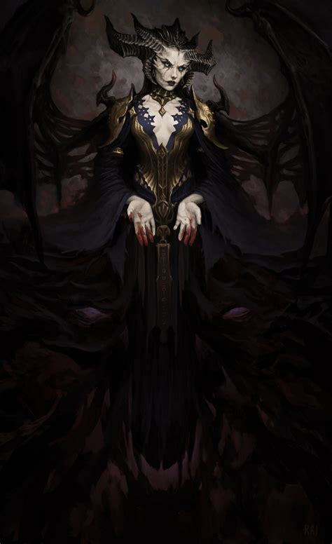 Artstation Lilith Diablo Fan Art Rai Wald Lilith Diablo Demon