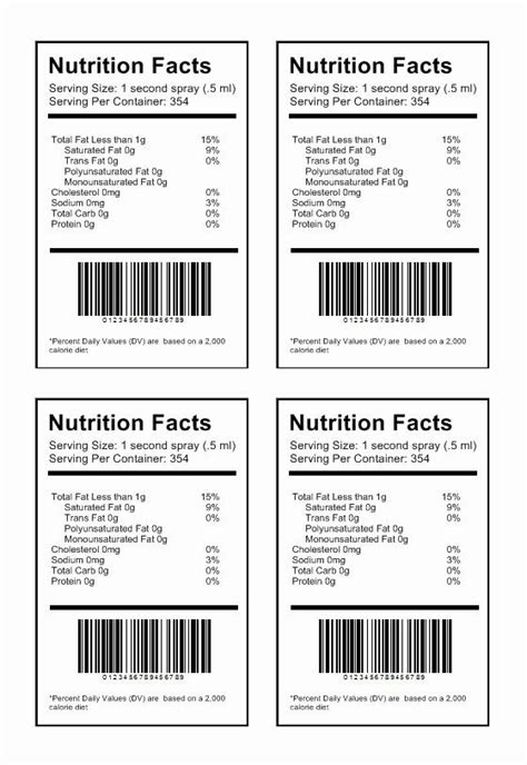 Free Printable Food Label Template For Word Printable Templates