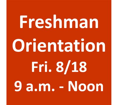 Join Us For Freshman Orientation Fort Vancouver High School