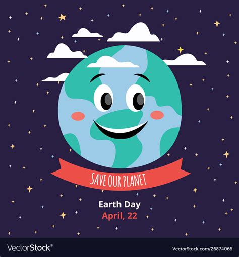 Save Our Planet Banner Template For Earth Day Vector Image