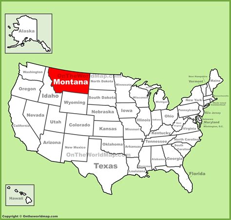Montana Location On The Us Map
