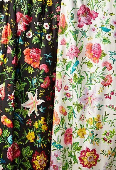 Exotic flowers on a black picotage background. New! Floral Chintz Fabric from Schumacher! | The Designer ...