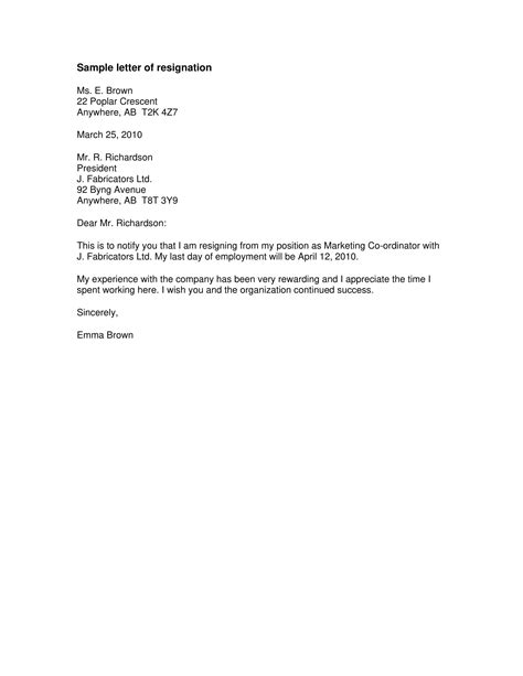 9 Official Resignation Letter Examples Pdf Doc Examples