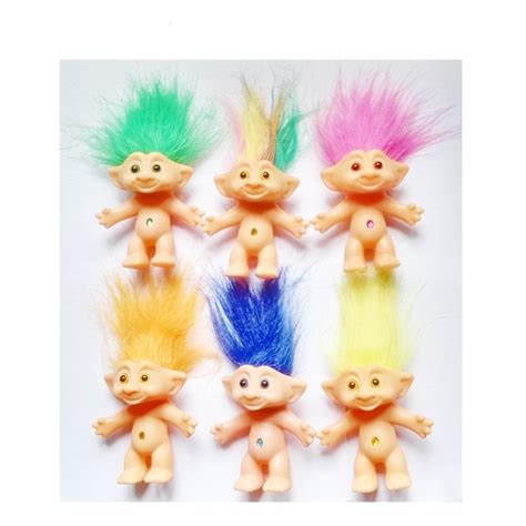 Hot 6pcslot Trolls Doll Action Figures Doll 10cm Super Cute Movie