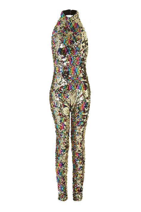 Rainbow Gold Catsuit By Jaded London Gold Halter Top Showgirl