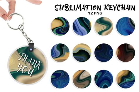 Keychain Sublimation Design Wave Texture Graphic By Artnoy · Creative