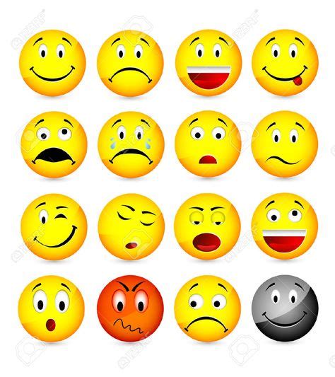 Stock Vector Feelings Emotions Smiley Feelings