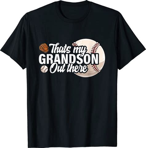 Thats My Grandson Out There Baseball Grandpa Grandma 2022 Shirt Teeducks