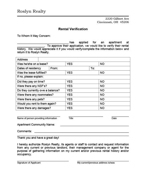 8 amenities every decent apartment should have: 29 Rental Verification Forms (for Landlord or Tenant ...