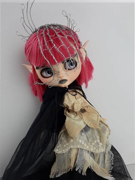 Sold Custom Blythe Vampire Doll Repaint Creepy Cute Halloween Etsy