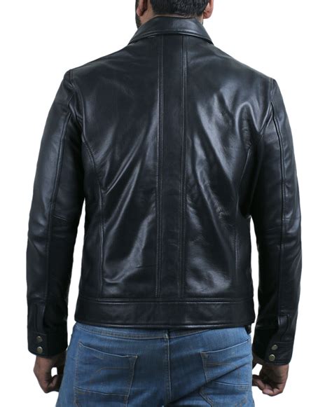 Laverapelle Mens Black Genuine Lambskin Leather Jacket 1501382