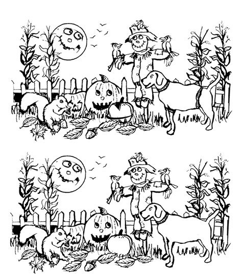 Fall Guide Trivia Find The Differences Motif