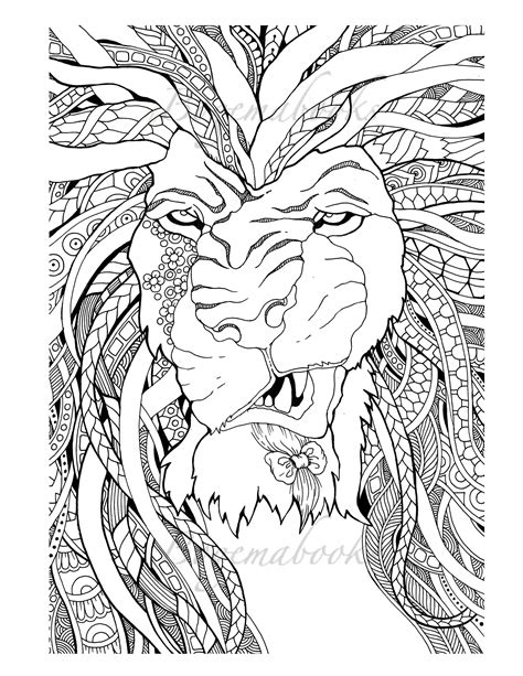 Lion Colouring Pages For Adults Thekidsworksheet