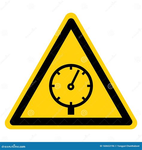 Warning Pressure Symbol Signvector Illustration Isolated On White