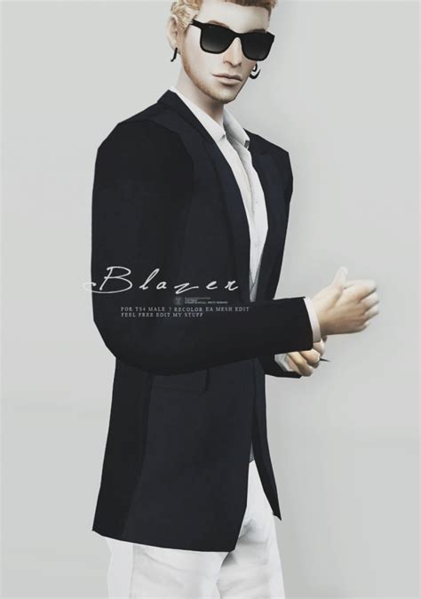 Blazer For Males At Black Le Sims 4 Updates