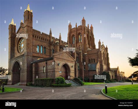 Historic Church Of England Anglican Brick Cathedral In Newcastle