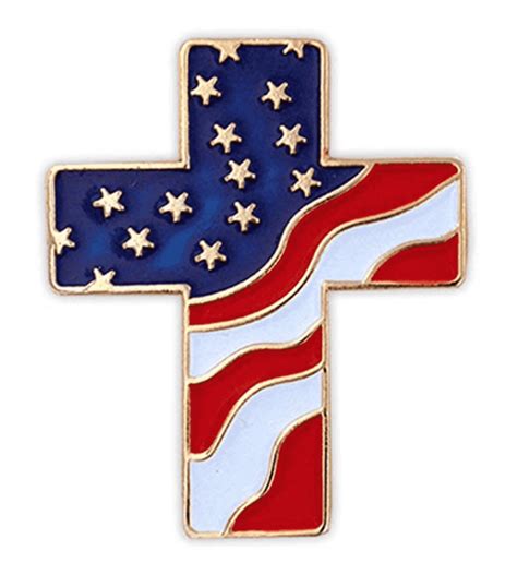 Usa Flag Cross Lapel Pin Patriot Powered Products