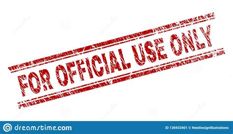 Scratched Textured For Official Use Only Stamp Seal Stock Vector