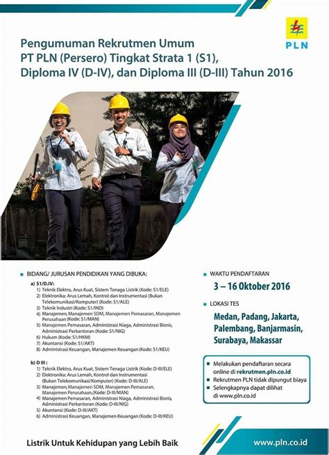 Dalam layanan distribusi listrik, pln membagi fungsi unit induk menjadi beberapa unit utama berdasarkan sistem pasokan daya, yaitu produksi, transmisi dan distribusi. Lowongan Kerja Rekrutmen Terbaru Lowongan Kerja PT PLN (Persero) Besar-besaran