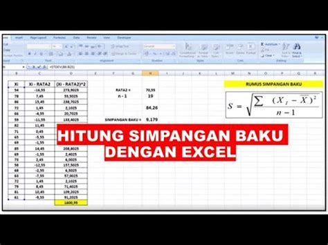 Excel Dan Rumus Microsoft Excel Menghitung Simpangan Baku Di Excel Kulturaupice