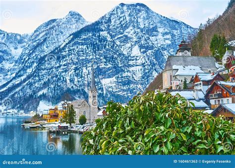 Hallstattersee Lake Through The Greenery Hallstatt Salzkammergut