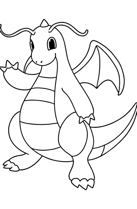 Dibujo De Dragonite De Pokemon Para Colorear Loca Tel