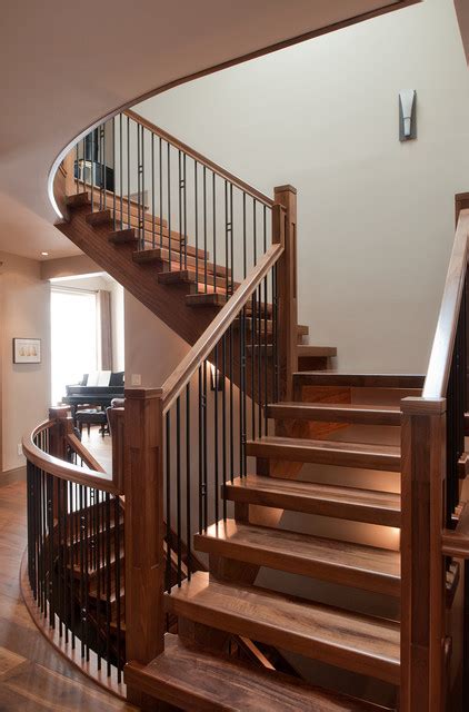 Walnut Stair Craftsman Staircase Other Metro By Specialized