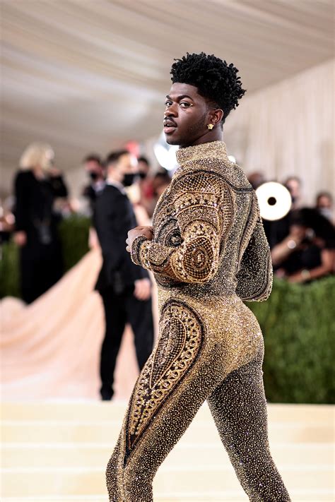 Lil Nas X Dripped In Gold On The Met Gala Red Carpet Allure