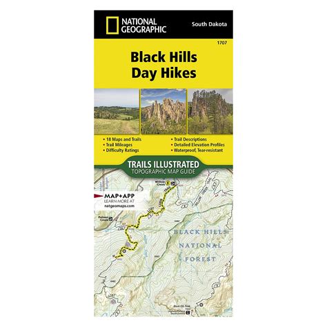 Black Hills Day Hikes Map National Geographic Black Hills Parks