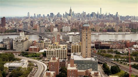 Manhattan Bridge And New York City Skyline Hd Wallpaper