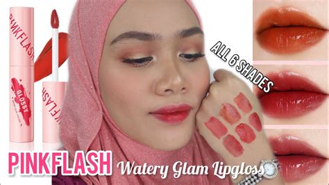 PINKFLASH Watery Glam LIP GLOSS Lip Swatches Honest Review YouTube