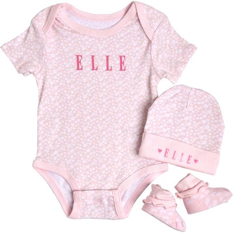 Buy Elle Baby Daisy Three Piece Set Barely Pink
