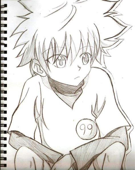 A Drawing Of An Anime Character Sitting Down