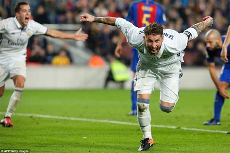 Barcelona 1 1 Real Madrid El Clasico Sergio Ramos Rescues Draw For La