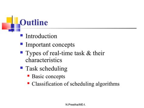 Real Time Scheduling Basic Concepts