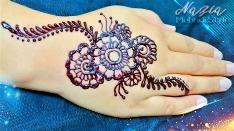 Did you scroll all this way to get facts about maang tikka? Simple Mehndi Designs for Hands - Gol Tikki Mehendi Design Tutorial 2020- Arabic Mehndi Back ...