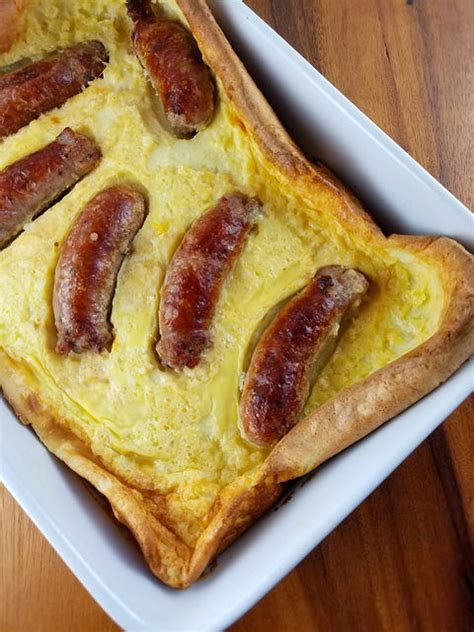 It can be made in one large dish or in individual yorkshire pudding tins/pans. Toad in a Hole Recipe - BlogChef