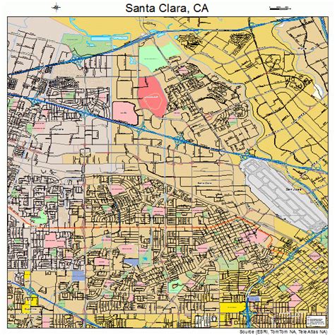 Learn more about how to conserve water during the extreme drought. Santa Clara California Street Map 0669084