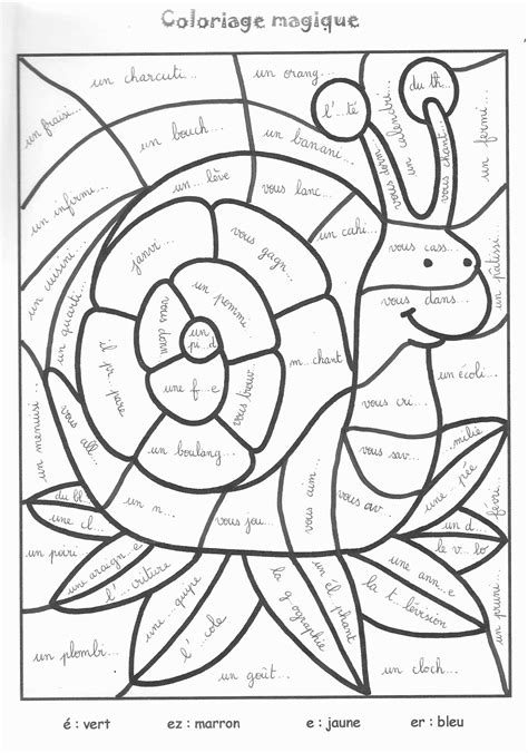 Coloriage magique cp paques  tout degorgement