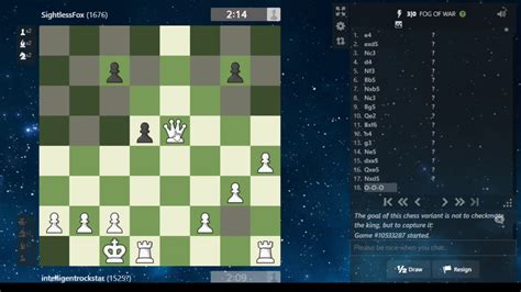 Fog Of War Chess 1 Youtube