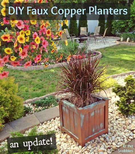 Diy Faux Copper Patina Planters An Update