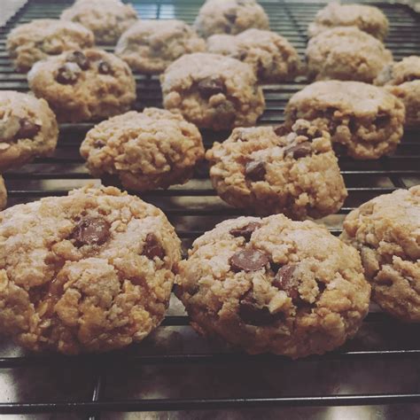 Ooey Gooey Oatmeal Chocolate Chip Cookies From Scratch Photo Only