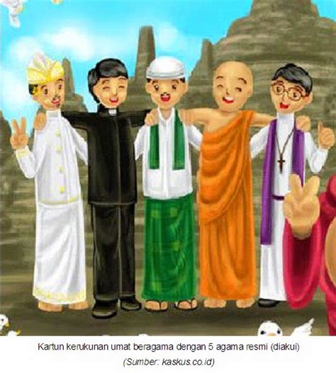Gambar Kartun Perbedaan Agama Di Indonesia Permasalahan Keberagaman Masyarakat Indonesia