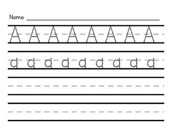 26 Alphabet Handwriting Worksheets by Alli Keisker | TpT