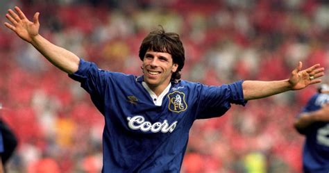 Gianfranco Zola Of Chelsea Celebrates Winning The Fa Cup Final Against