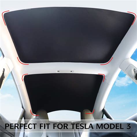 Basenor Tesla Model 3 Sunshade Front And Rear Glass Roof Sun Shades With