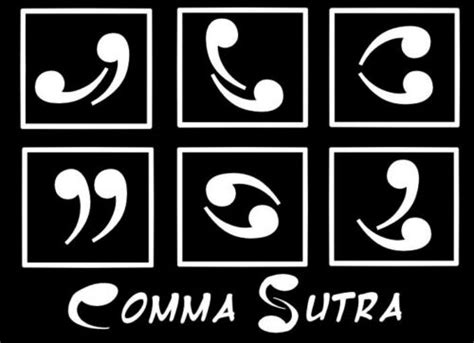 Comma Sutra Shirt Literary Joke Funny T Shirts Sex Positions Sm