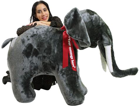 Personalized Giant Stuffed Elephant 48 Inch Soft American Made Big